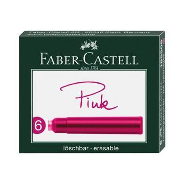 FABER-CASTELL Tntenpatrone 185508 pink, 6 Stück