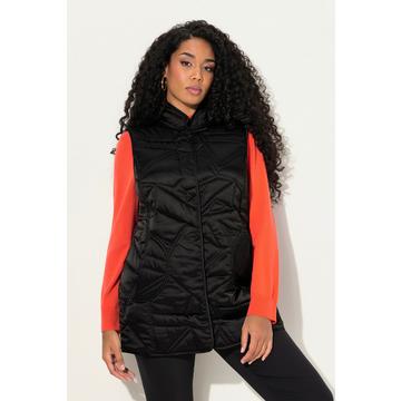 Gilet matelassé sans manches, col rond, aspect duvet