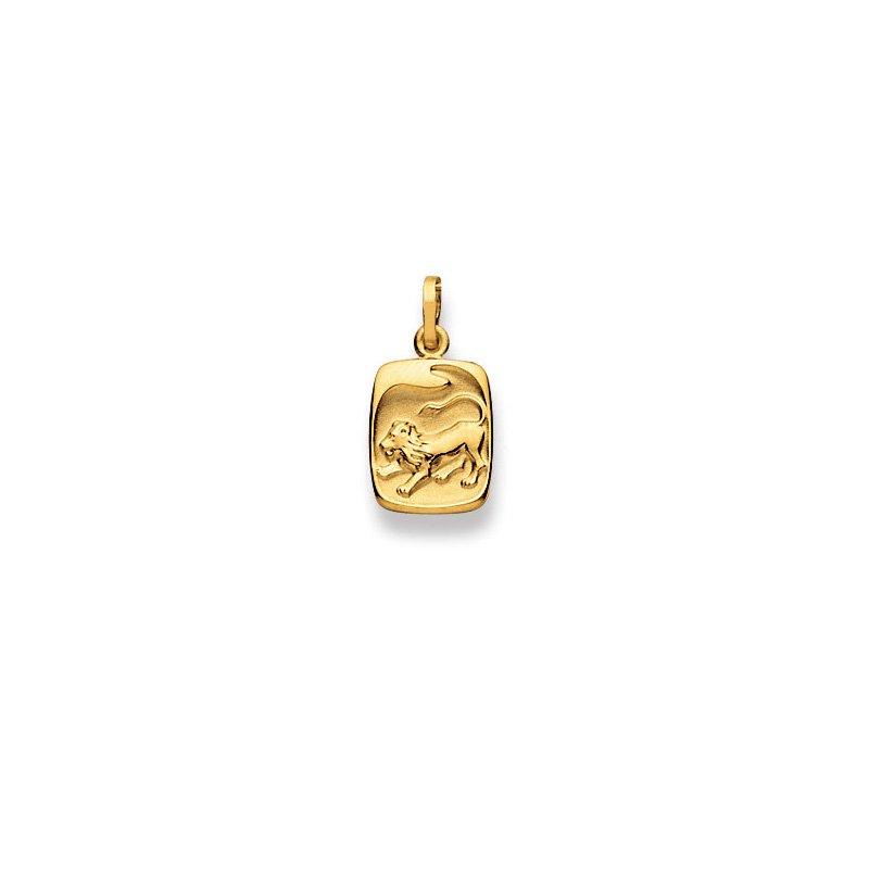 MUAU Schmuck  Pendentif signe du zodiaque lion en or jaune 750, 19x10mm 