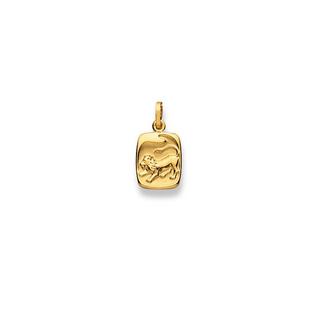 MUAU Schmuck  Pendentif signe du zodiaque lion en or jaune 750, 19x10mm 