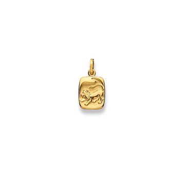 Pendentif signe du zodiaque lion en or jaune 750, 19x10mm