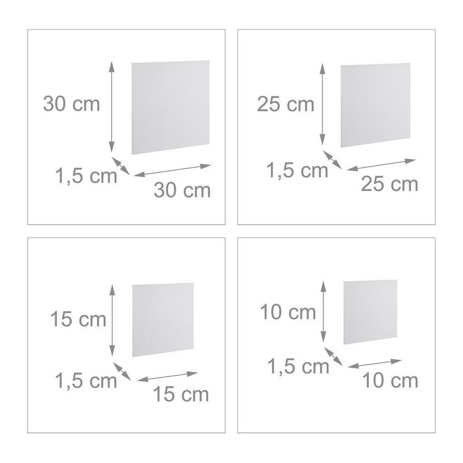 B2X Ensemble de 16 toiles carrées  