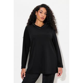 Ulla Popken  Sweatshirt, Stehkragen, Classic, Zierkette, Langarm 