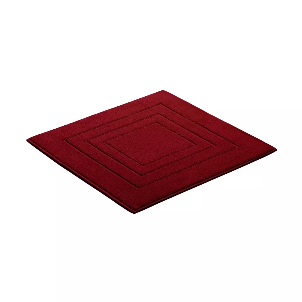 VOSSEN Badteppich FEELING 60x60cm Rubin dunkelrot