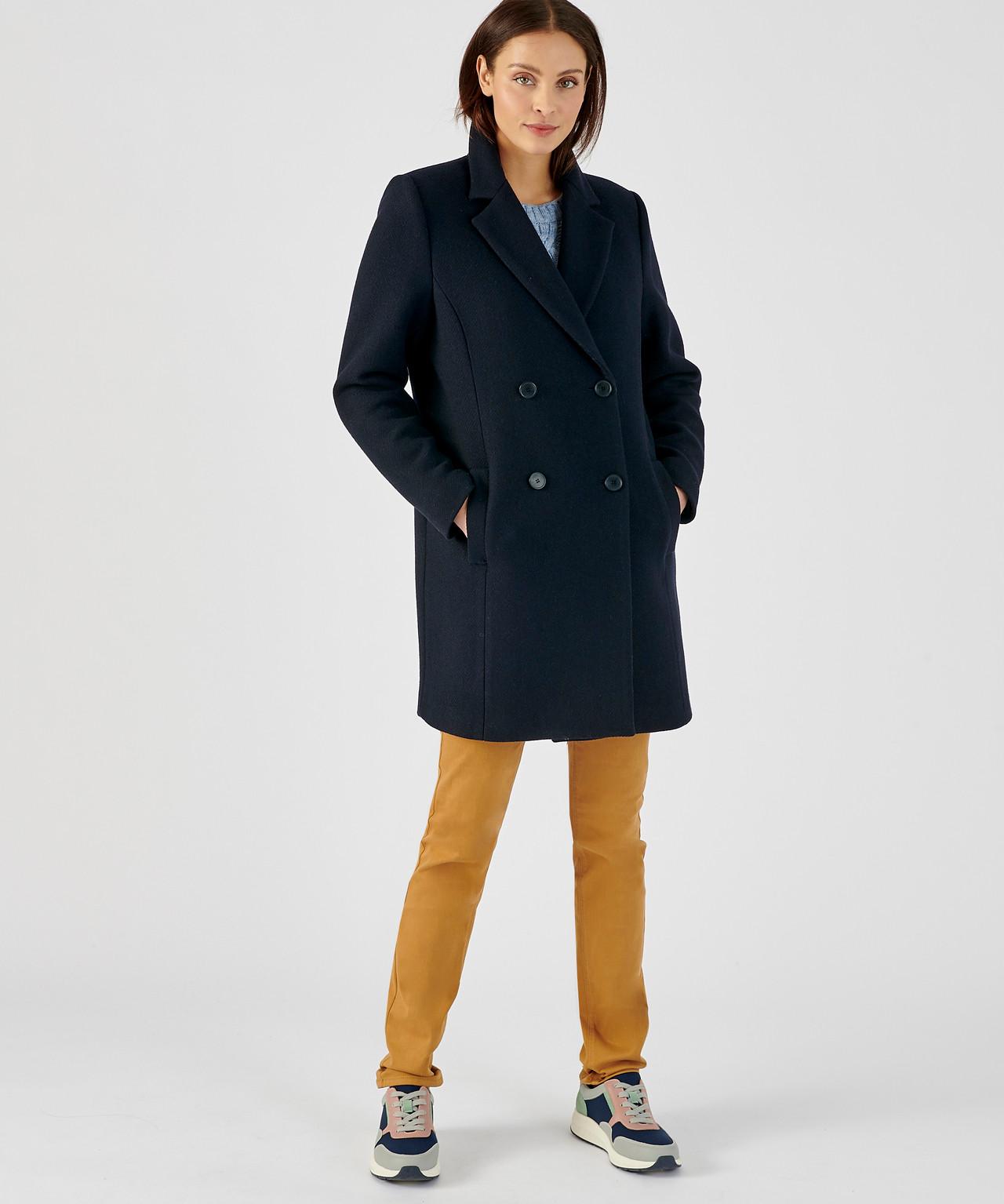 Image of Mantel, Einfarbig Oder Kariert, Mit Thermolactyl-futter. Unisex Blau 48
