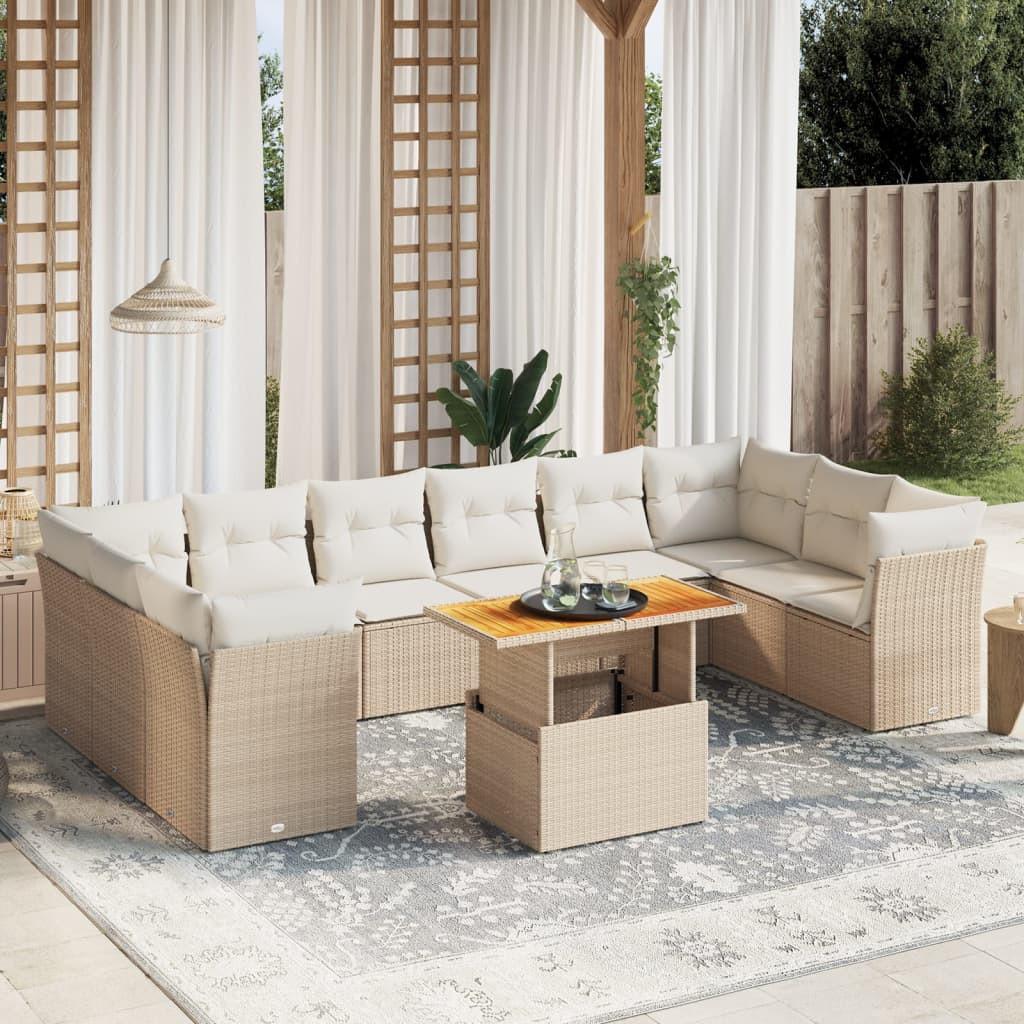 VidaXL set divano da giardino Polirattan  