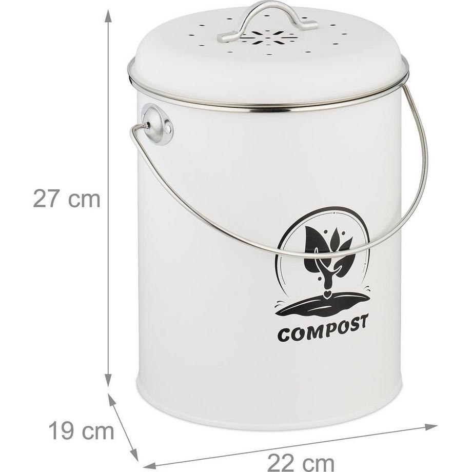 relaxdays Komposteimer mit Geruchsfilter  
