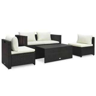 VidaXL set di divani Polirattan  