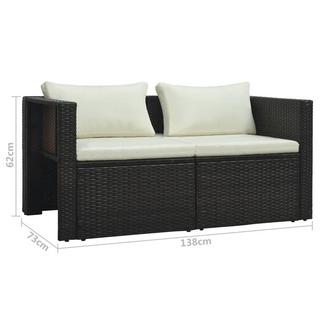 VidaXL set di divani Polirattan  