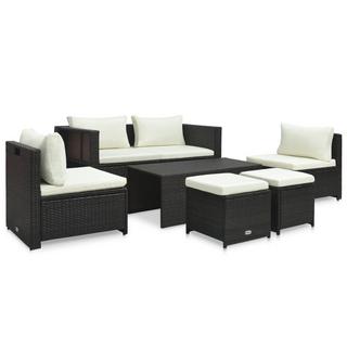 VidaXL set di divani Polirattan  