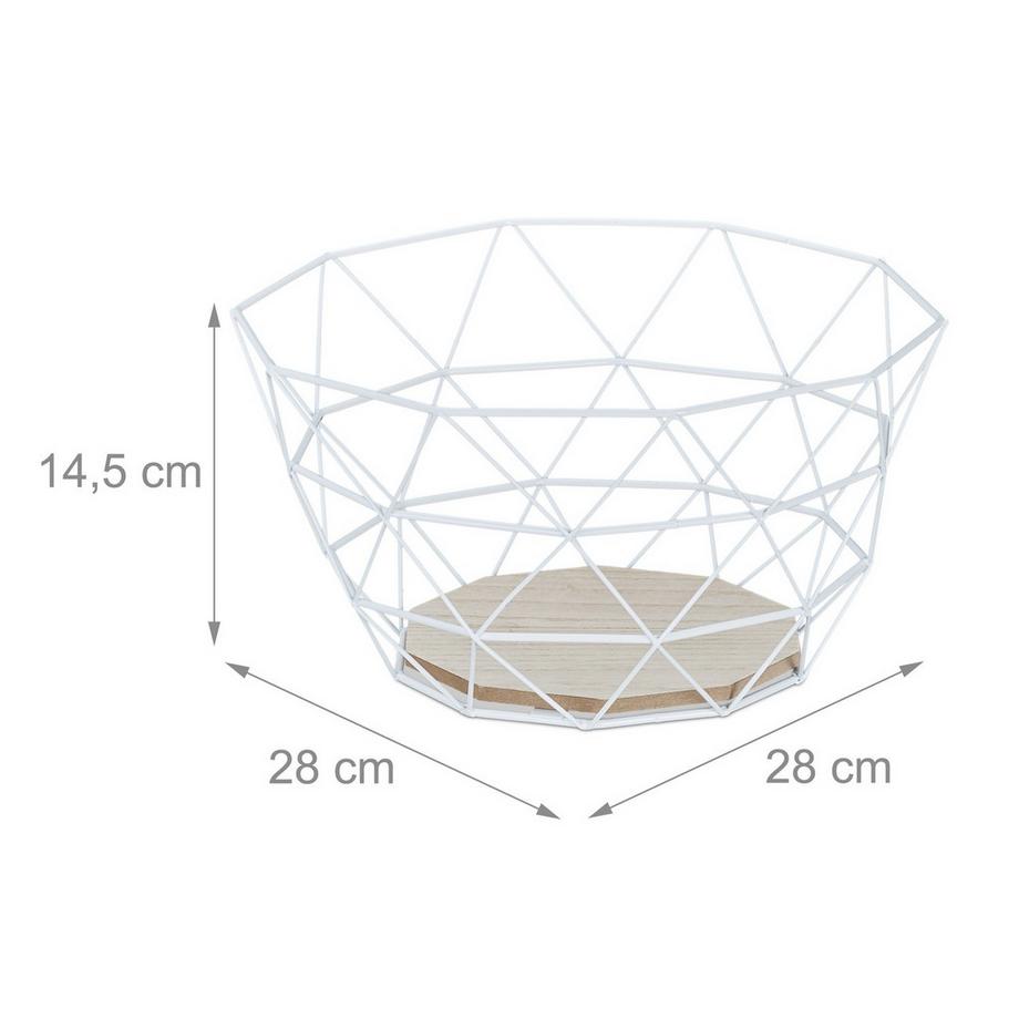 B2X Cesto di frutta con motivo a traliccio  