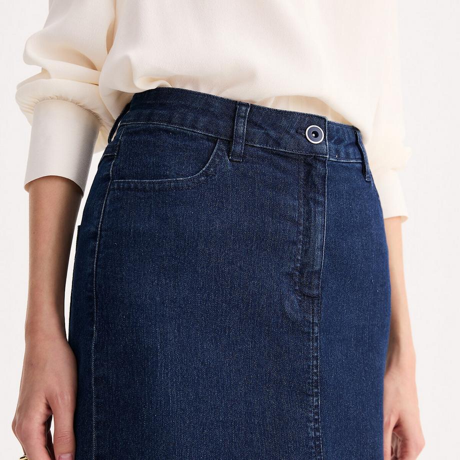 La Redoute Collections Gonna Dritta Denim Stretch  