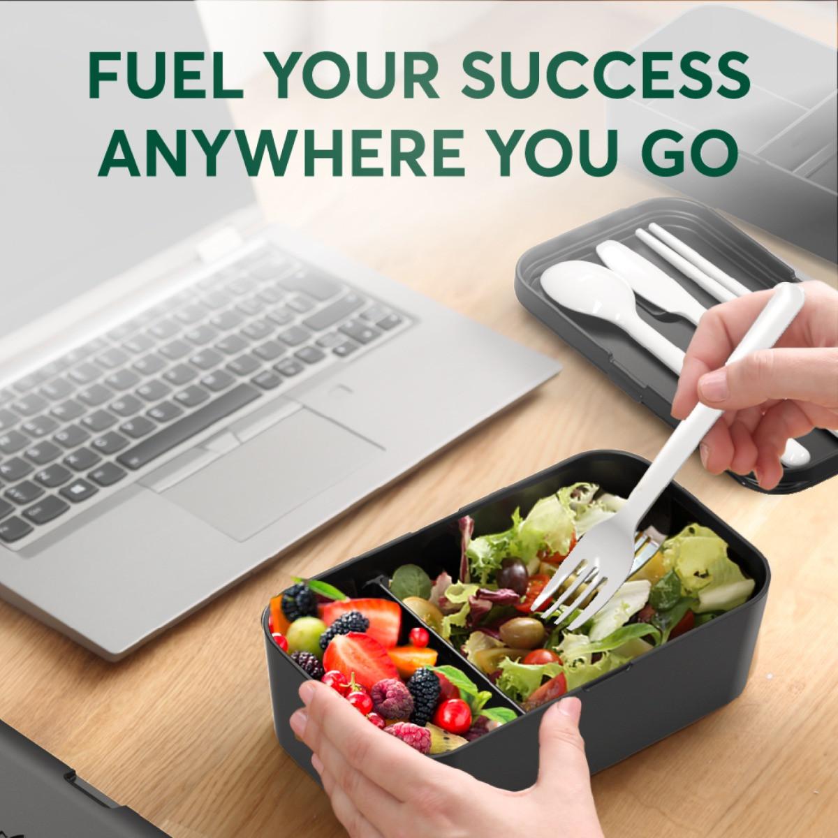 Umami Bento Box Nestable L Onyx Black  