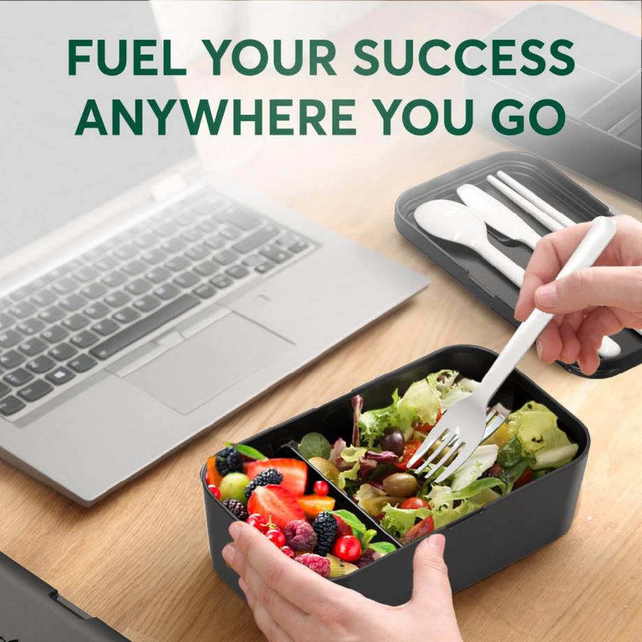 Umami Bento Box Nestable L Onyx Black  