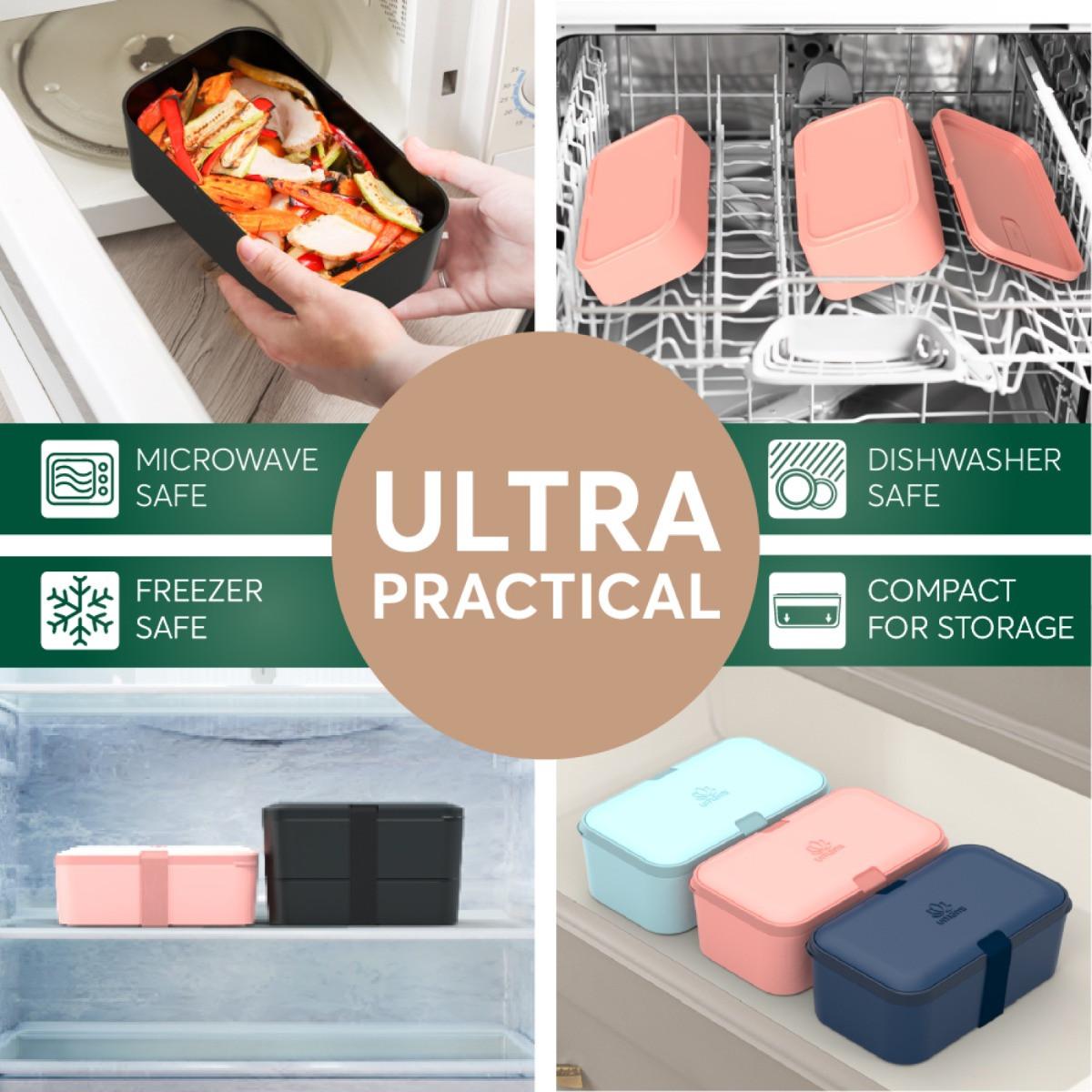 Umami Bento Box Nestable L Onyx Black  