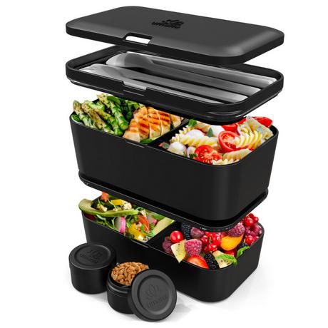 Umami Bento Box Nestable L Onyx Black  