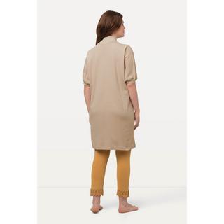 Ulla Popken  Longshirt, Eggshape, Rollkragen, Halbarm, Biobaumwolle 