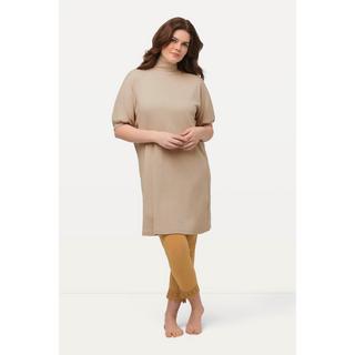 Ulla Popken  Longshirt, Eggshape, Rollkragen, Halbarm, Biobaumwolle 