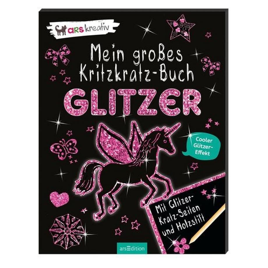 ARS EDITION  Mein grosses Kritzkratz-Buch Glitzer 