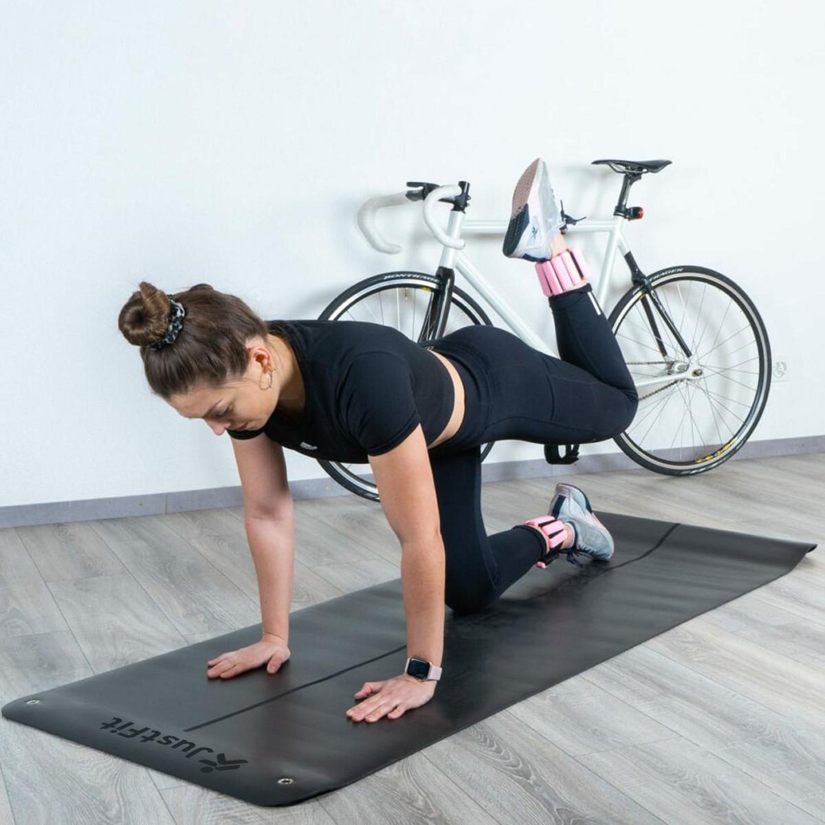 GladiatorFit  Tappetino yoga palestra fitness gomma naturale 183x68x0,5cm 