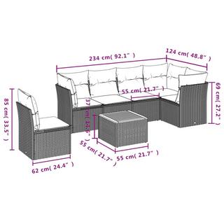 VidaXL Garten sofagarnitur poly-rattan  