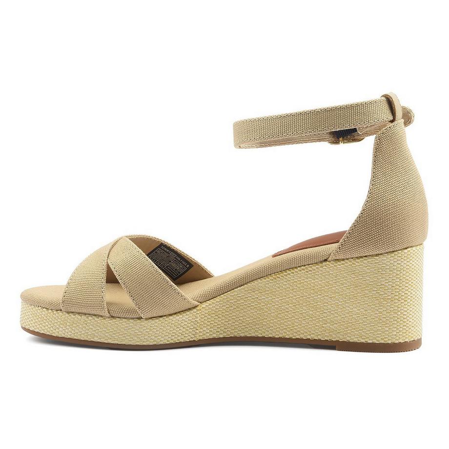 TOMMY HILFIGER Flag Criss-Cross Mid Wedge Espadrille  