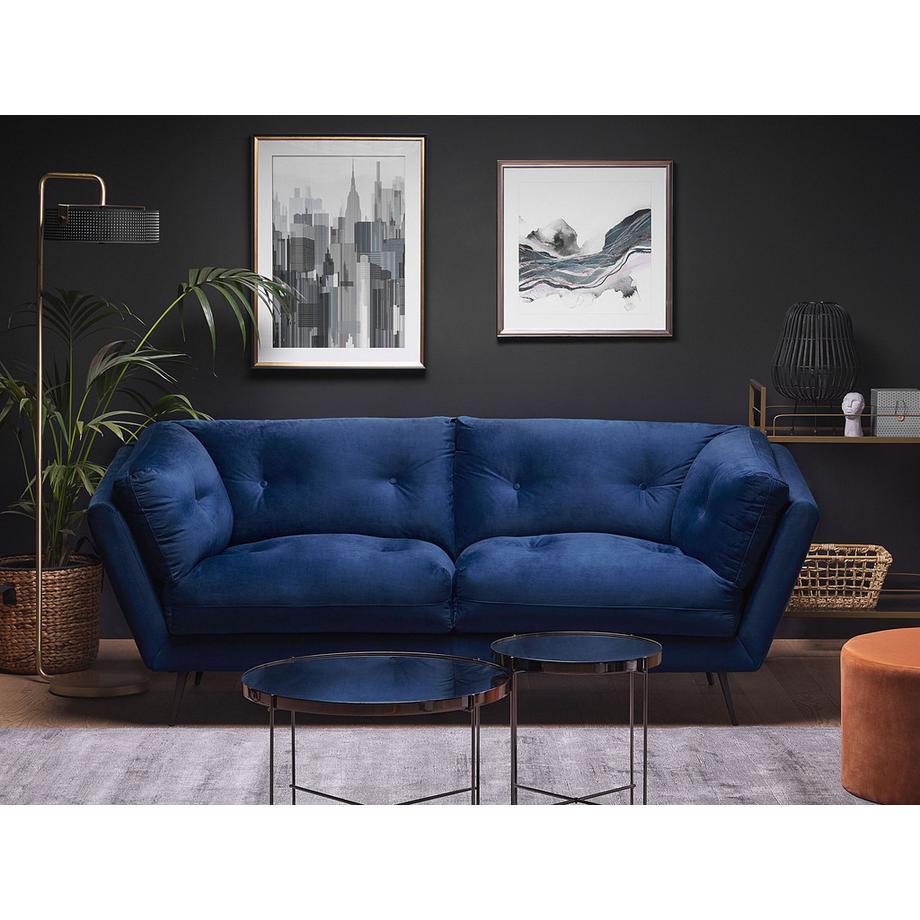 Beliani 3 Sitzer Sofa aus Samtstoff  LENVIK  