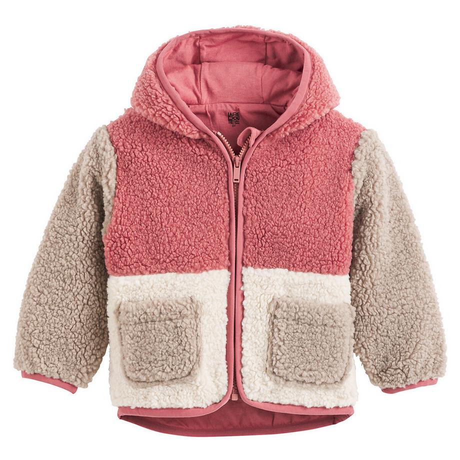 Teddyfleece-Jacke mit Kapuze