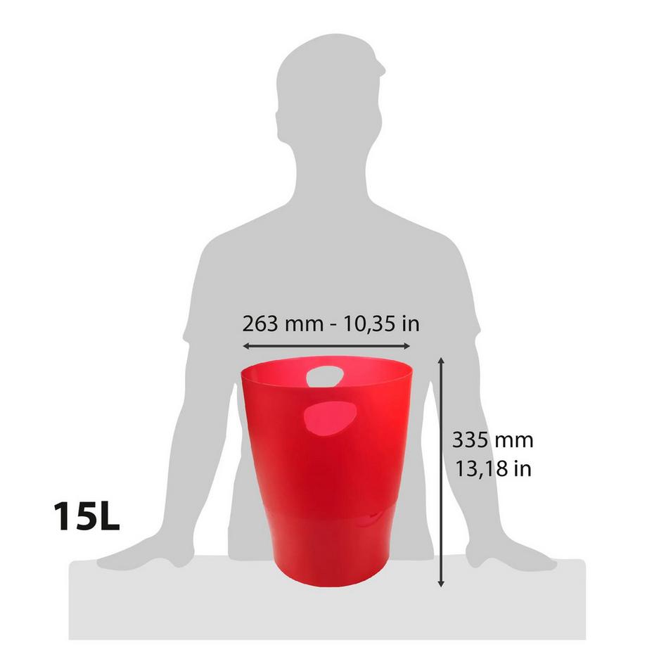 Exacompta Corbeille à papier Ecobin - x 8  