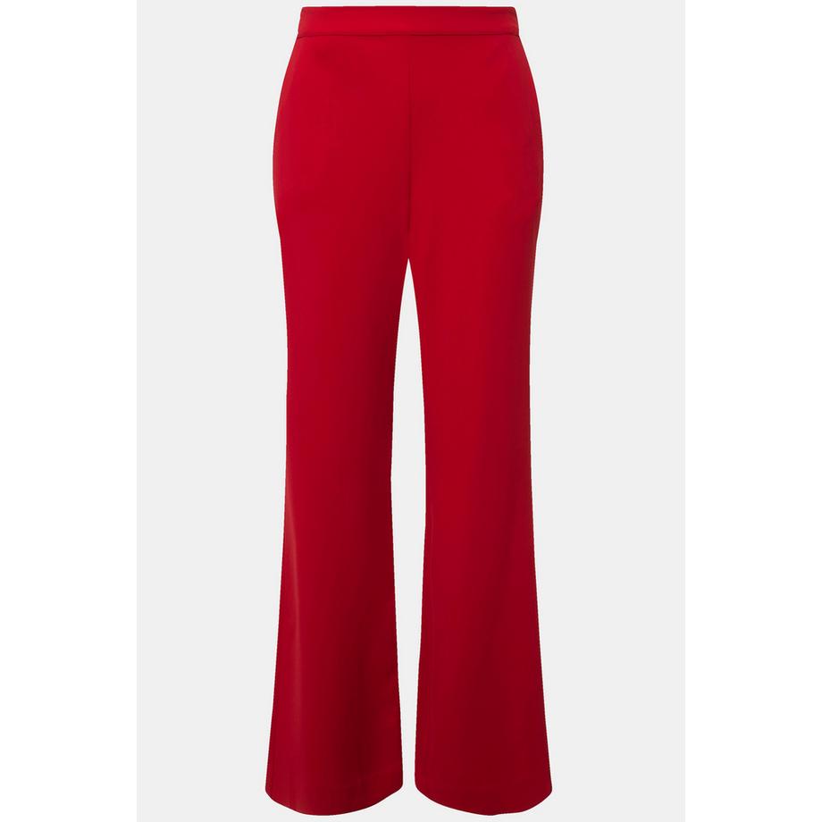 Ulla Popken Anzughose Weites Gerades Bein Elastikbund  