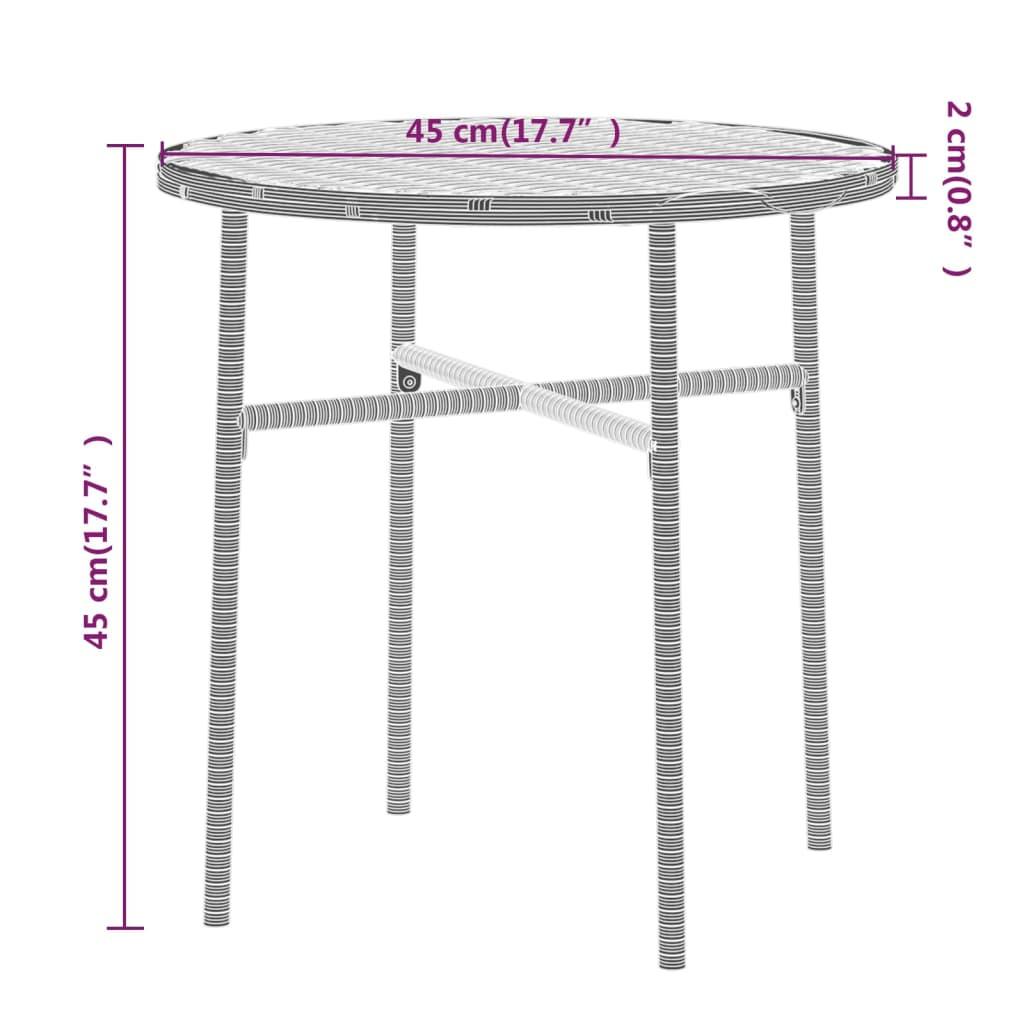 VidaXL Ensemble de salle à manger de jardin rotin synthétique  