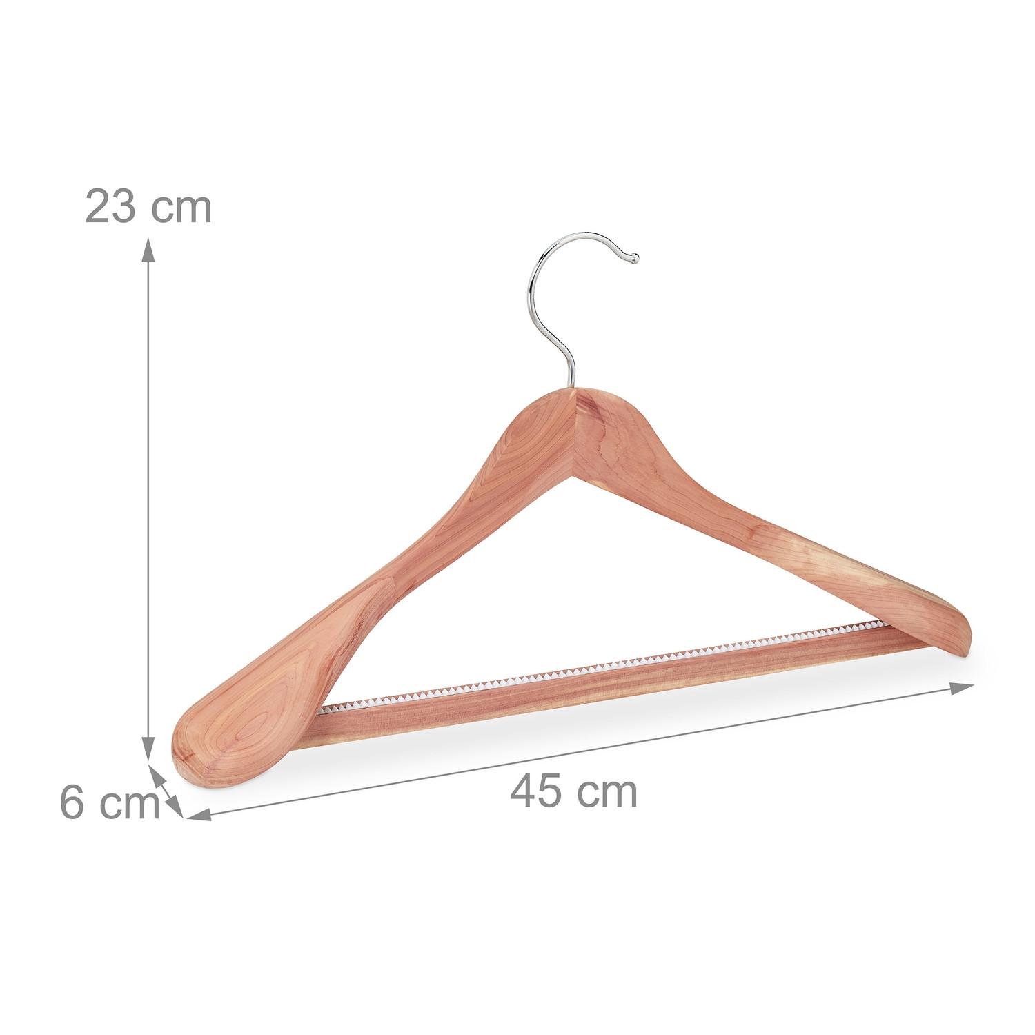 B2X Kleiderbügel aus Zedernholz im 5er-Set  