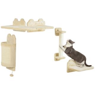 PawHut  Katzen Kletterwand Set 