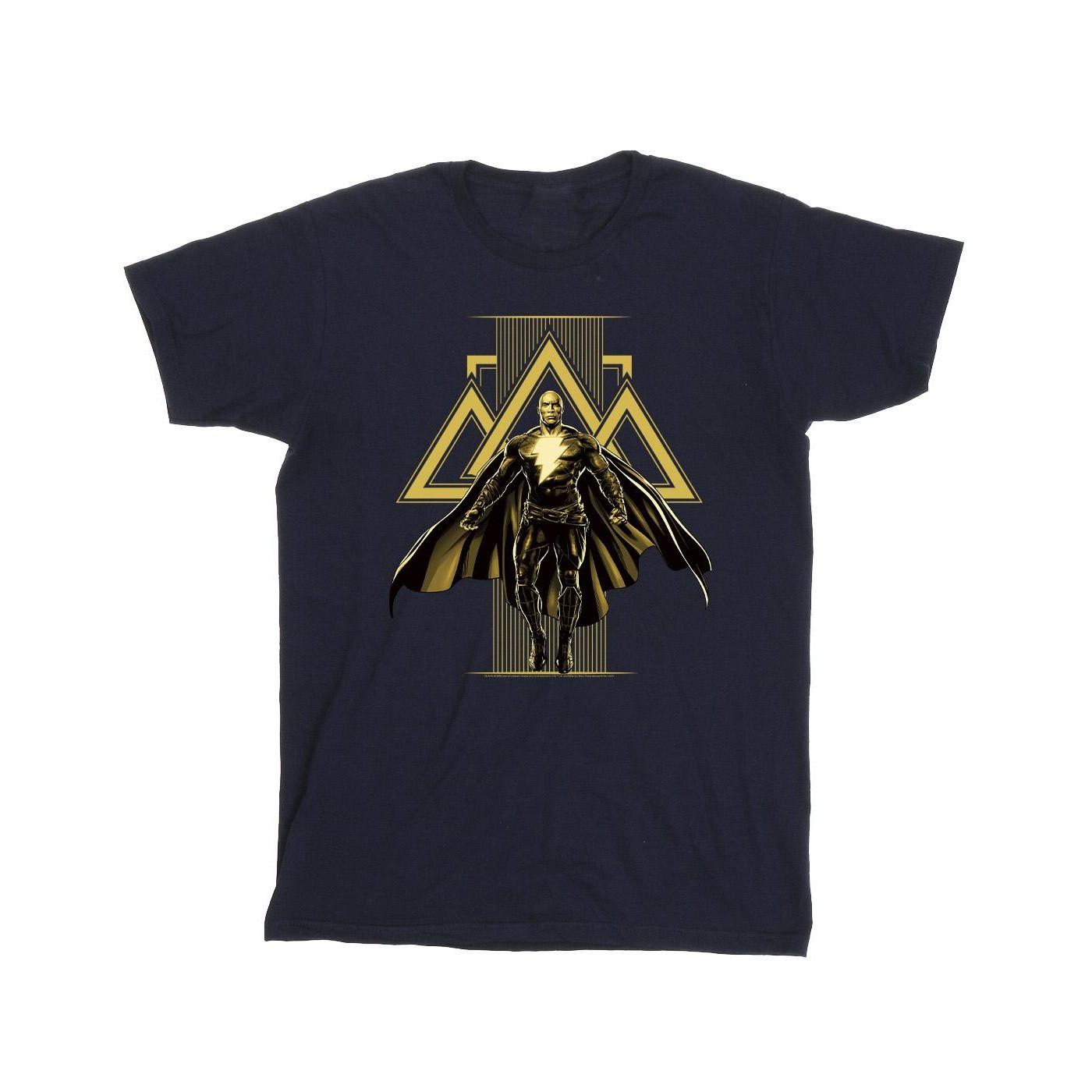 Image of Black Adam Rising Golden Symbols Tshirt Mädchen Marine 104