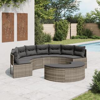 VidaXL set divano da giardino Polirattan  