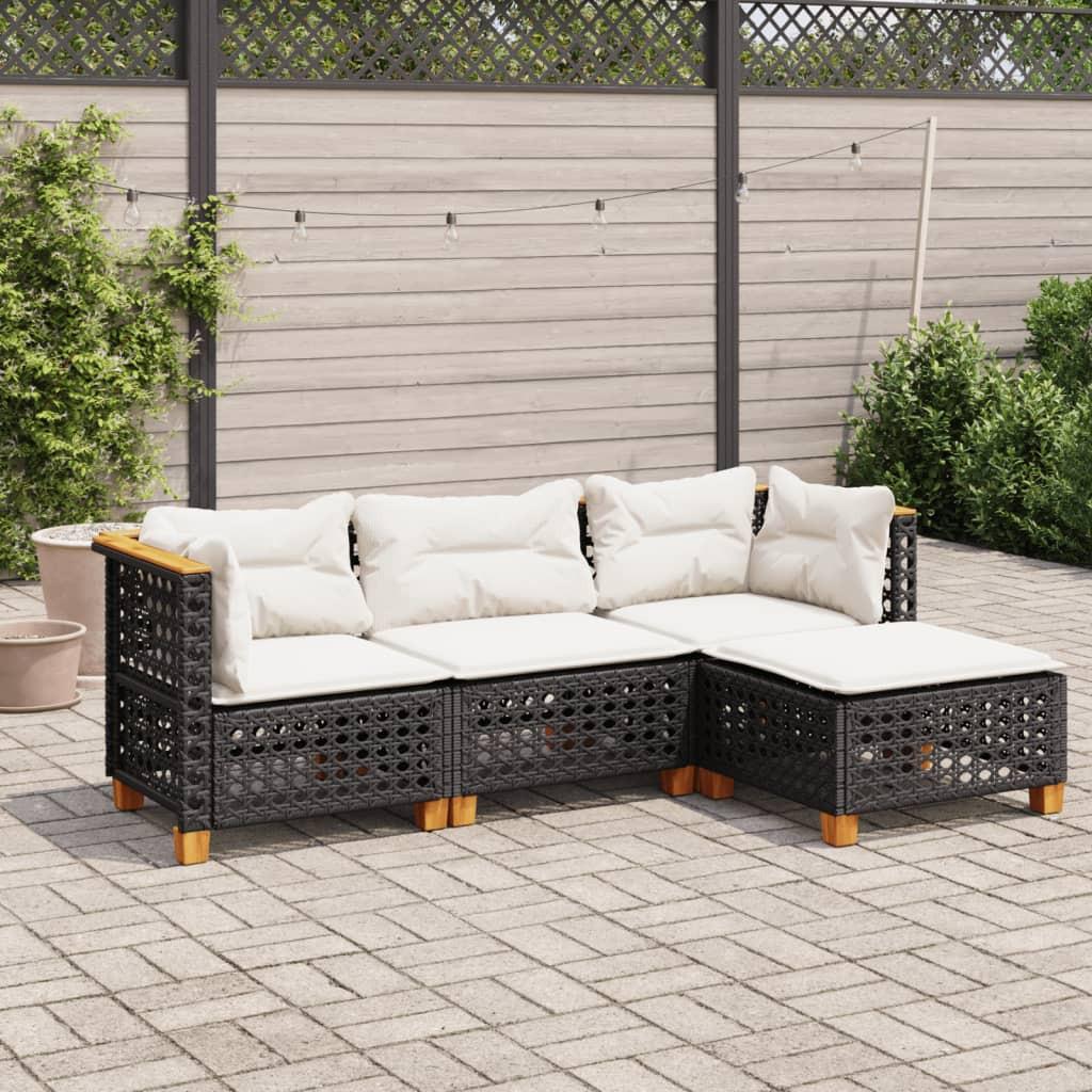 VidaXL set divano da giardino Polirattan  