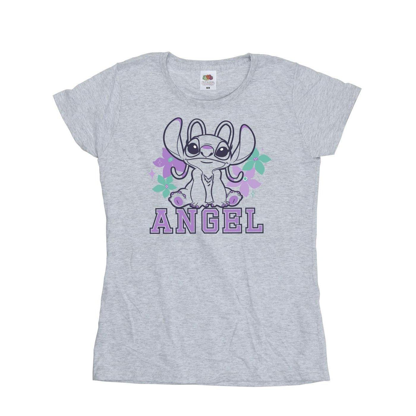 Image of Lilo & Stitch Angel Tshirt Damen Grau S