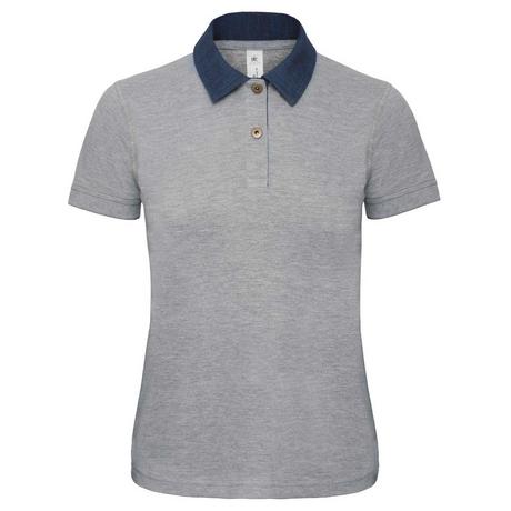 B and C Forward Denim Kurzarm Polo Shirt  
