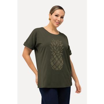 T-shirt oversized à motif ananas, décolleté rond et manches courtes