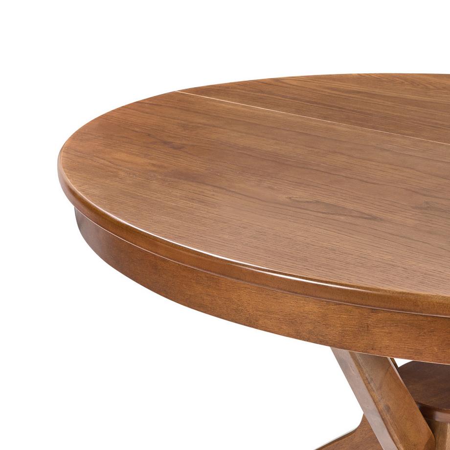 Beliani Table de salle à manger extensible en MDF Traditionnel TYMIS  