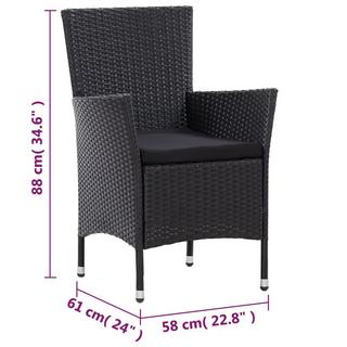 VidaXL set da pranzo Polirattan  