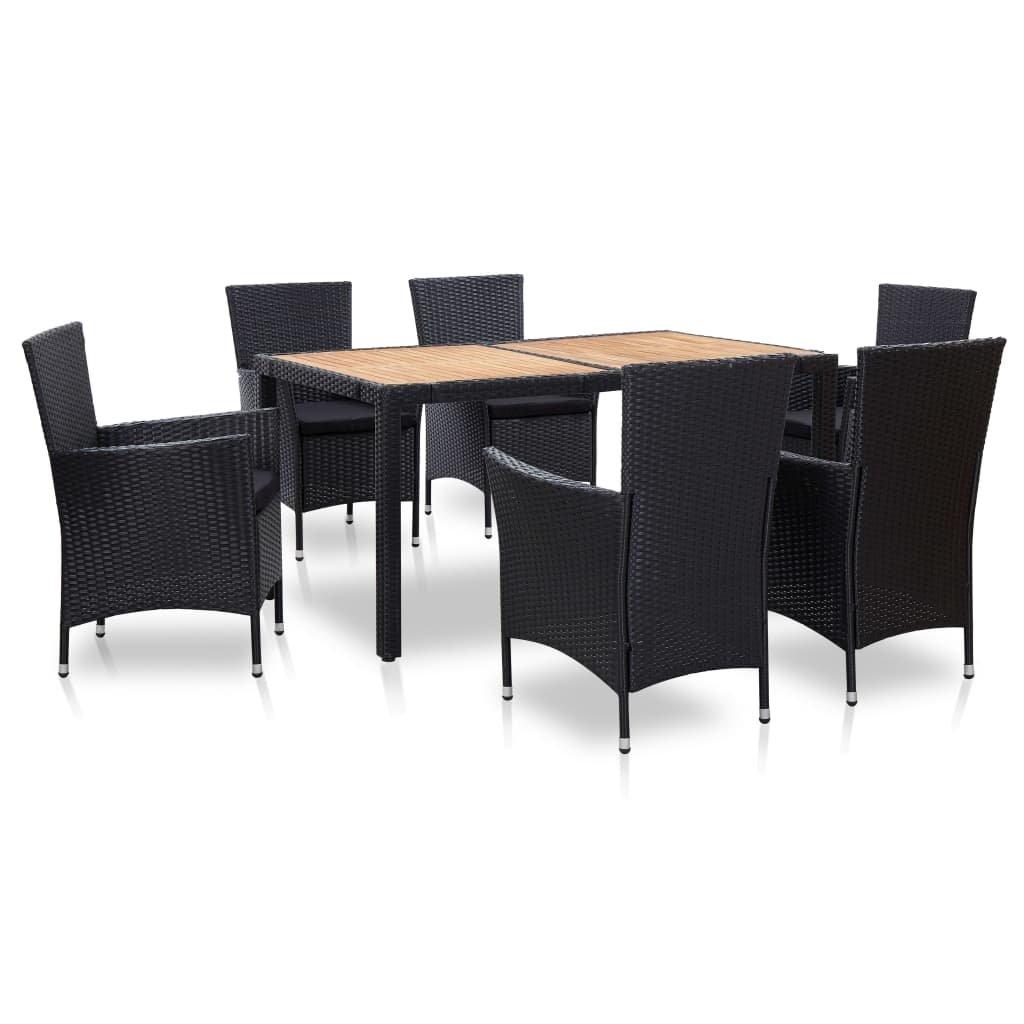 VidaXL set da pranzo Polirattan  