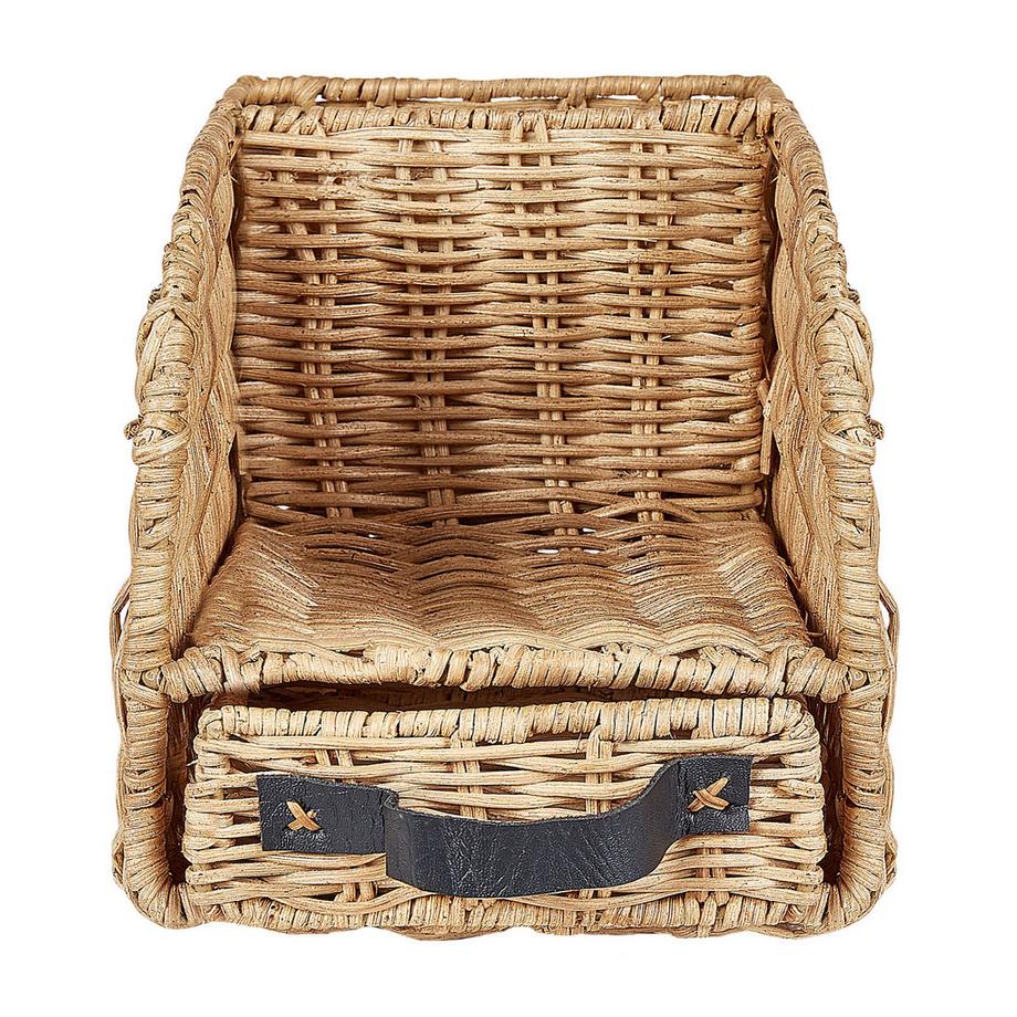 Beliani Schreibtisch-Organizer aus Rattan Boho MALPELO  