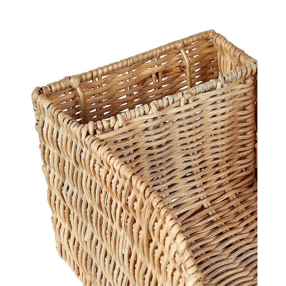 Beliani Schreibtisch-Organizer aus Rattan Boho MALPELO  