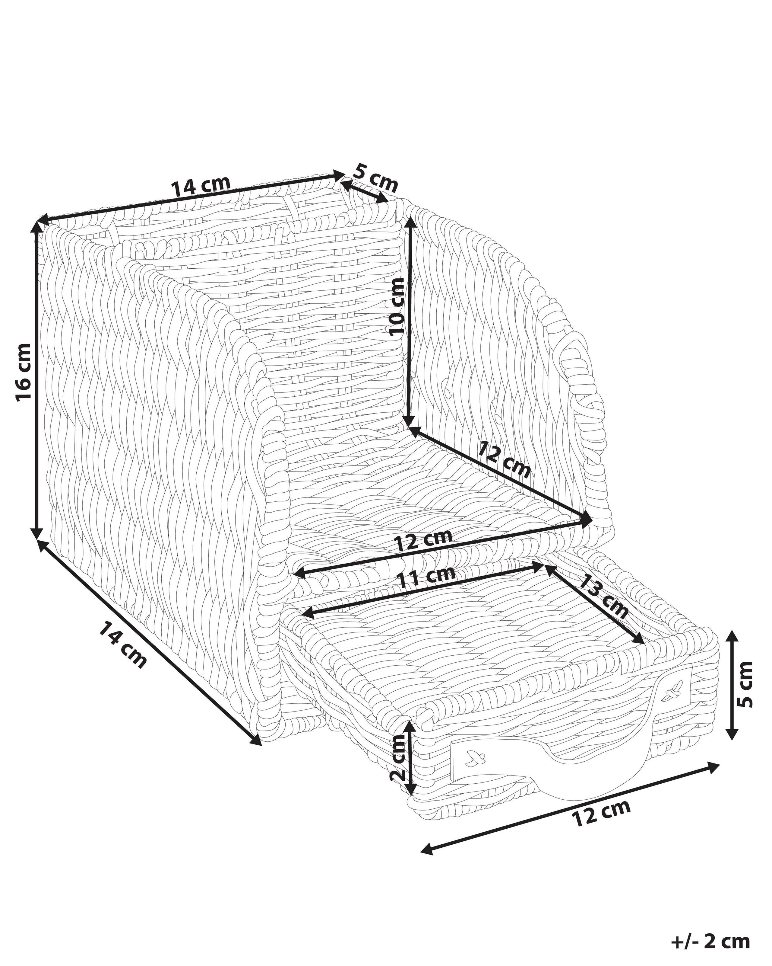 Beliani Organisateur de bureau en Rotin Boho MALPELO  