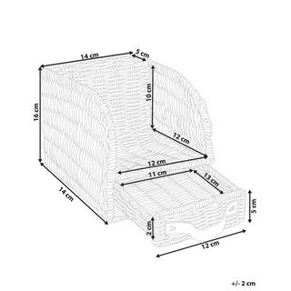Beliani Organisateur de bureau en Rotin Boho MALPELO  
