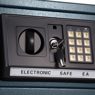 Tectake Elektronischer Safe Tresor mit Schlüssel und LED-Anzeige inkl. Batterien  