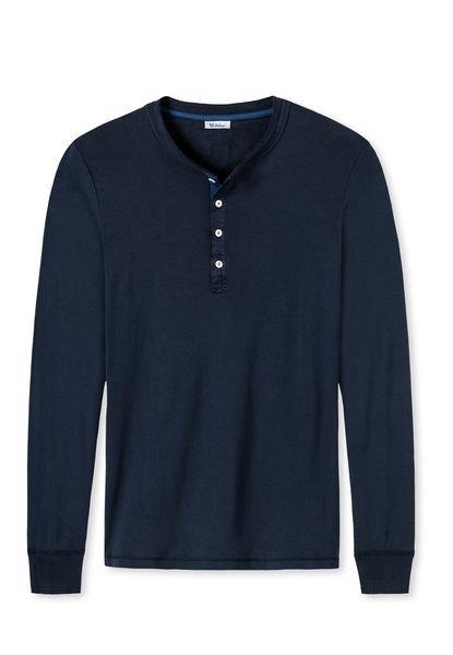 Image of Longsleeve Bequem Sitzend Herren Blau S