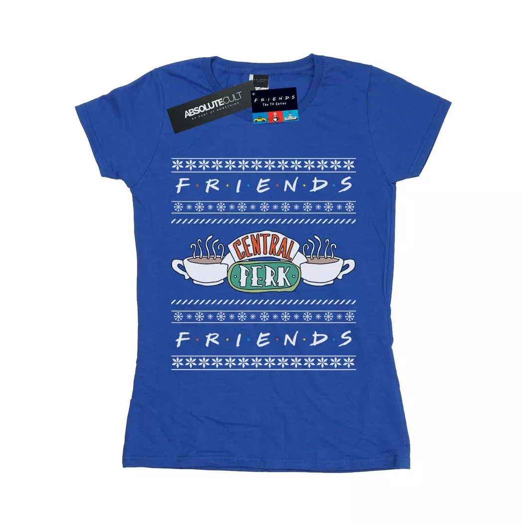 Friends - Central Perk TShirt, für Damen, Königsblau, Größe XL