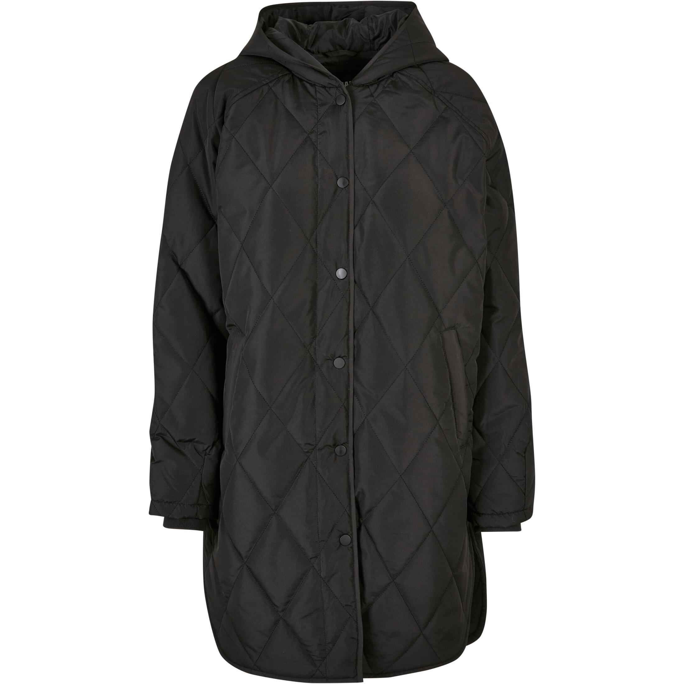 Image of Parka Mit Kapuze, Frau Oversized Diamond Quilted Damen XS